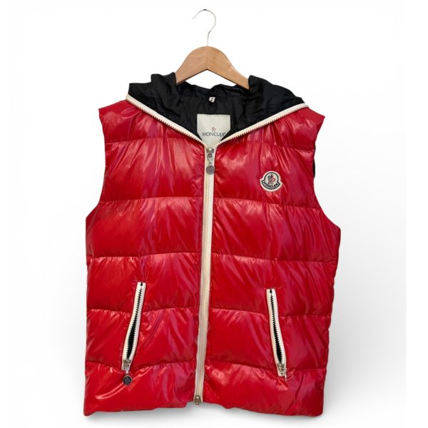 Doudoune sans manche rouge Moncler